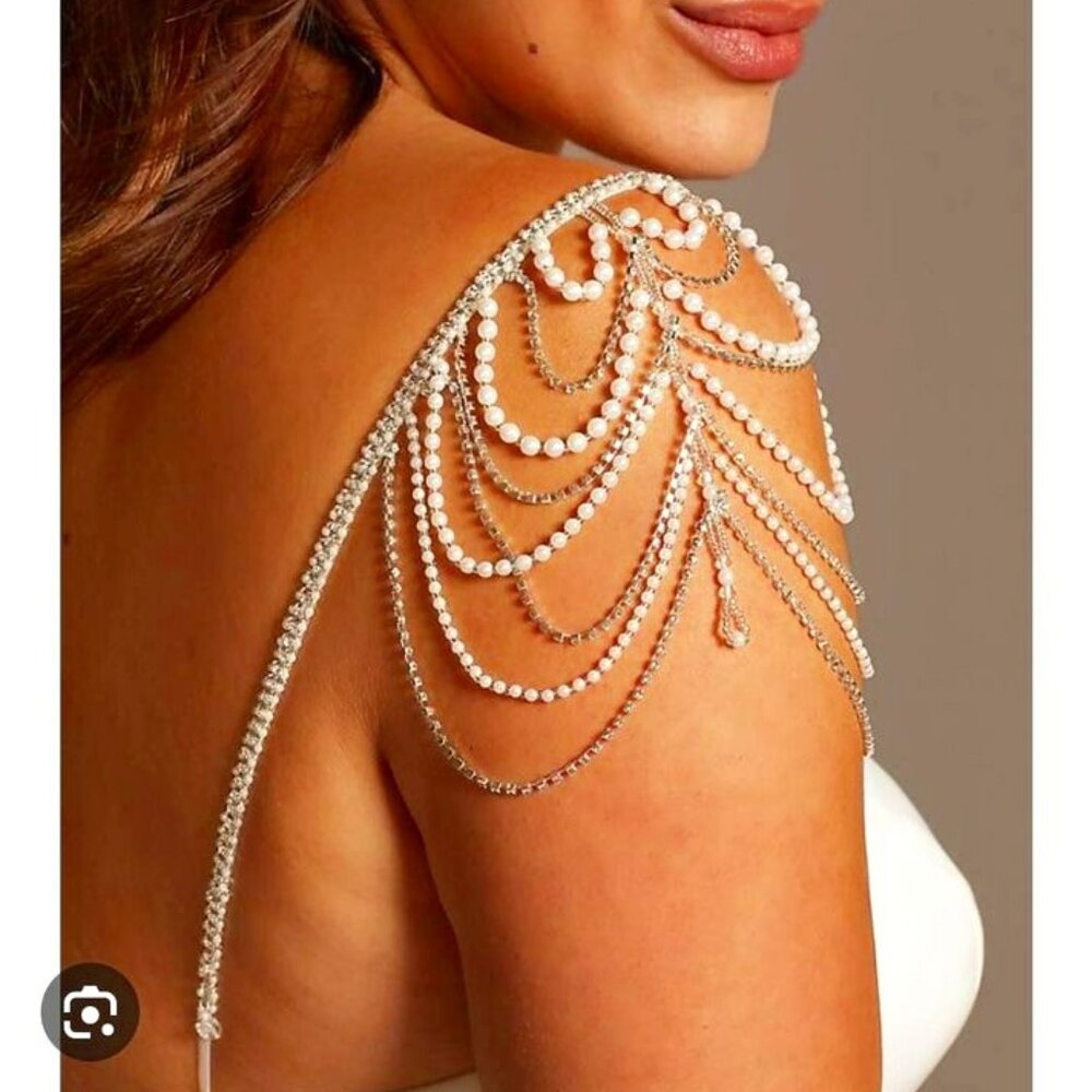 Beaded Tulle Detachable Straps